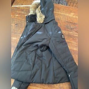 Obermeyer Black Ski Jacket with Fur Hood